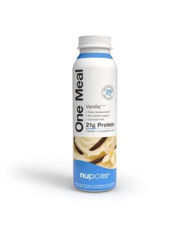 NUPO NUPO Vanilla One Meal Shake with 24 vitamins and minerals high in protein and no added sugar delicious weight loss shakes for women and men 12 x 330 ml