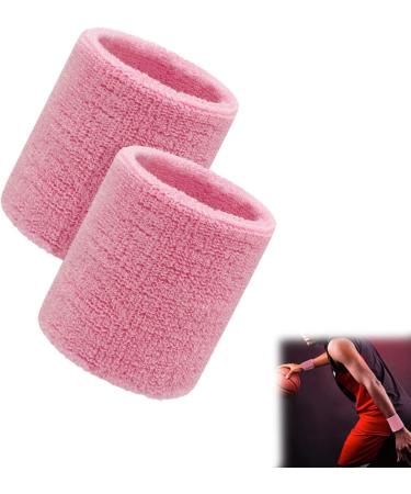 Absorbent Pink Wrist Welding Straps | Cotton Sports Wrist Bands for Men Women & Children | Ideal for Football Basketball Tennis & Gymnastics - Buy Online on GoSupps.com