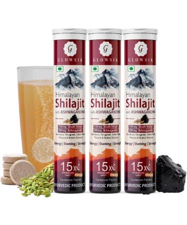 G-GLOWSIK Himalayan Shilajit Original Effervescent Tablets (Pack of 3)