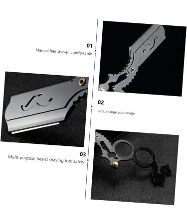Doitool Manual Hair Razor Holder - Rustproof Steel Shaver with Double Ring Flaps for Men | Travel-Friendly Bart Shaver & Hairdresser Razor - Buy Online on GoSupps.com