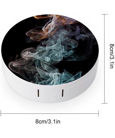 Psychedelic Smoke Print Contact Lens Case - Travel Care Box | Durable Plastic Contact Lens Storage - Buy Online on GoSupps.com