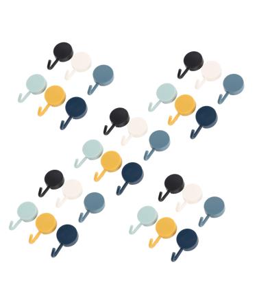 Alipis 30pcs Paste Coat Hook Picture Hangers Heavy Duty Hook Hat Hook Creative Wall Hook Household Hardware 5X2.8cm Colorful