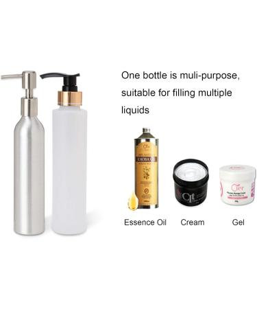 Empty Stainless Steel Container for Face 250ml Pump for Beauty Salons & Essential Oils | Etoh843 Elitzia ET31713 - Buy Online on GoSupps.com