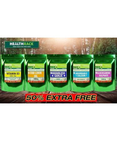 Odourless Garlic Capsules High Strength 1000mg 375 Capsules | Heart Health Supplements | Allicin-Rich Garlic Supplement | Easy-to Swallow Soft Gel Garlic Pearls | 1 Year Supply 375 Count (Pack of 1) - Buy Online on GoSupps.com