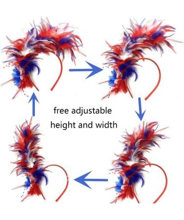 hgnxa Feather Headband Fascinator Headband Cosplay Hair Hoop 1920s Style Headpiece Vintage Feather Hair Accessory for Women Pink - Buy Online on GoSupps.com