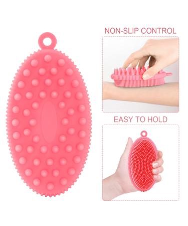 Upgrade Your Shower Experience: Pink Bathing & Shampoo Brush for Body Peeling Dandruff Removal & Enhanced Hygiene - Buy Online on GoSupps.com
