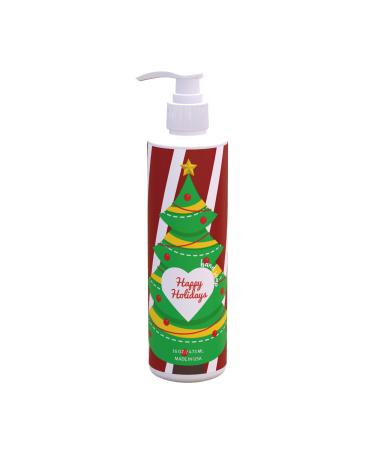 Christmas Hand Soap Holiday Design | Fresh Green Tea & Lemon Scent | 1 Pack 16 oz Pump Bottle | Classic Christmas Bathroom & Kitchen Decor | Paraben-Free Made in USA 1 16 Fl Oz (Pack of 1)