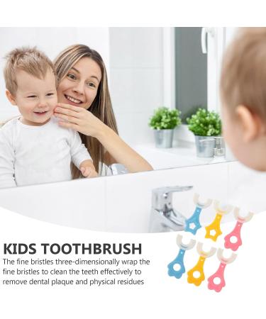 DOITOOL Kids Silicone U Shape Training Toothbrush - 12pcs, Waterproof & Soft Oral Cleaner for Children, Toddler Manual Toothbrush - 9.5X4.7X1.7CM - Buy Online on GoSupps.com