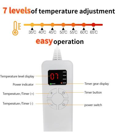 6-in-1 Electric Foot Warmer | 90x50cm | 4-Stage Timer & 7 Temperature Settings | Safe & Washable Foot Heating Pillow for Adults - Buy Online on GoSupps.com