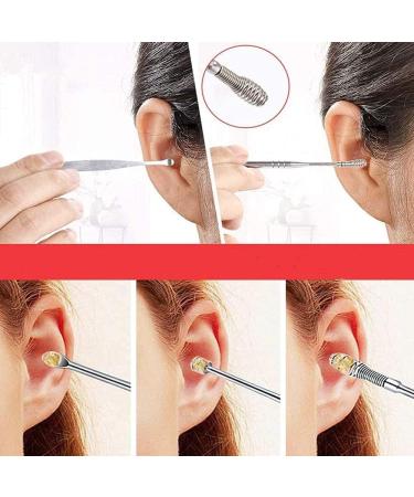6-in-1 Stainless Steel Earwax Removal Kit with Coil Spring Cleaner - Thorough Earwax Remover (Blue) - Buy Online on GoSupps.com