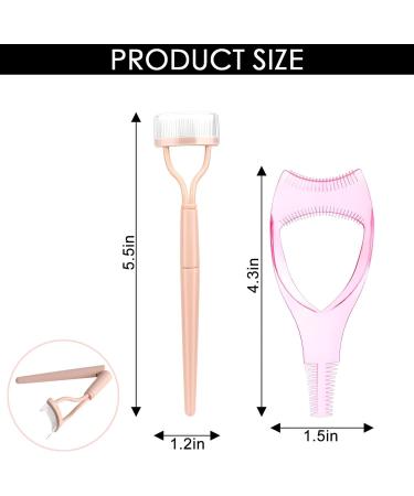 2 Pcs set 3 IN 1 Mascara Shield Mascara Shield Applicator Guard Folding Eyelash Comb Eyelash Separator Eyelash Brush for Women Girls - Buy Online on GoSupps.com