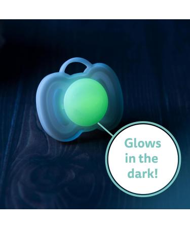 Herobility Gentle Pacifiers - Glow in the Dark - BPA-Free - 10-Pack for 6-24 Months - Includes Protective Case & Large Air Vents - White/Night Glow - Buy Online on GoSupps.com