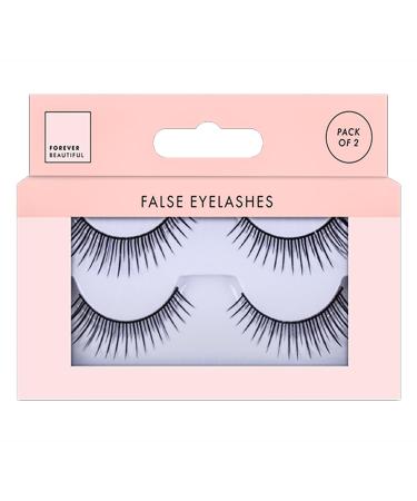 Tech Island Eyelashes False Eyelashes 2 Pairs Matte 3D Collection Feather False Eyelashes Synthetic Eyelashes Soft & Matte Finish for Birthday Party