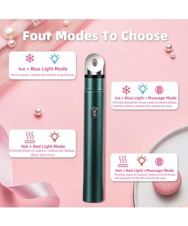 PELCAS Eye Massager Wand - Four Modes USB Rechargeable, Green | Facial Skin Care Device - Buy Online on GoSupps.com