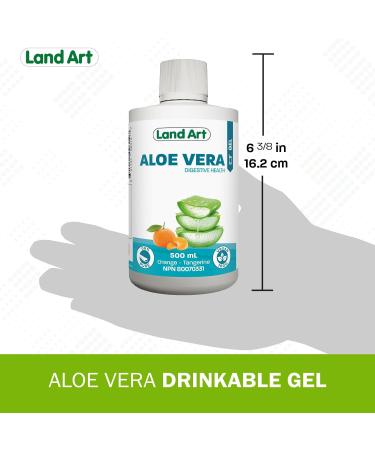 Pure Aloe Vera Gel 500ml - Orange-Tangerine Flavor - for Heartburn Relief & Acide Reflux - Made in Canada (Pack of 2) 500 ml (Pack of 2) - Buy Online on GoSupps.com