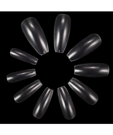 500 pieces Ballerina false nails coffin shape transparent artificial fingernails for DIY nail art and nail studios 10 sizes - Buy Online on GoSupps.com