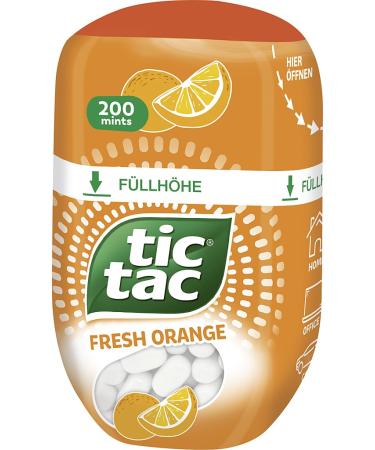 Ferrero Tic Tac Fresh Orange - Delicious Orange Flavored Dragees - 98g Pack for International Shipping - Buy Online on GoSupps.com