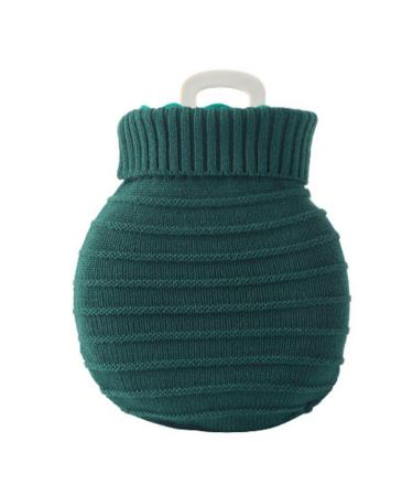 Heat bottle heating cushion Women's hot water rider Heated natural rubber warmth filler filled with water portable rubber (green size: 10 * 15 cm)
