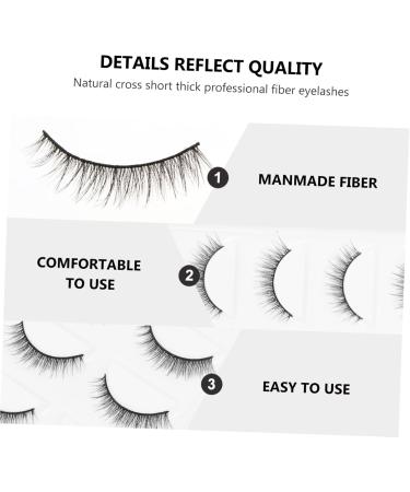 Beavorty 10 Pairs Short Eyelash thick cross eyelashes natural look eyelashes reusable eyelashes 3D Eyelashes lash cosmetics Makeup Eyelash Fake Lashes manual extend 6d artificial fiber - Buy Online on GoSupps.com