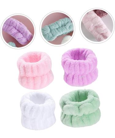 minkissy 8 Pairs Wristband Facial Hair Band Make up Headband Sweat Bands for Wrists Hair Tie with Bow Shower Hair Band Beauty Headband Women Wash Wrist Band Wipe Sweat Miss Sweatband Plush - Buy Online on GoSupps.com