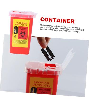 Frcolor 4-Pack Razor Storage & Blade Disposal Containers - Safe Syringe & Razor Waste Box for Barbershops | 15.4x9.5cm - Buy Online on GoSupps.com