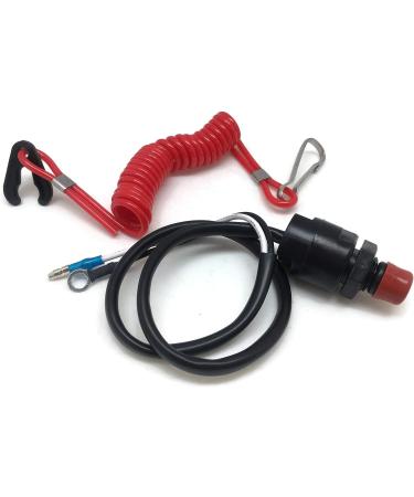Boat Motor Engine Kill Stop Switch & Safety Lanyard 6E9-82575-09 18-65450 for Yamaha/Honda/Tohatsu Outboard Motors - Buy Online on GoSupps.com