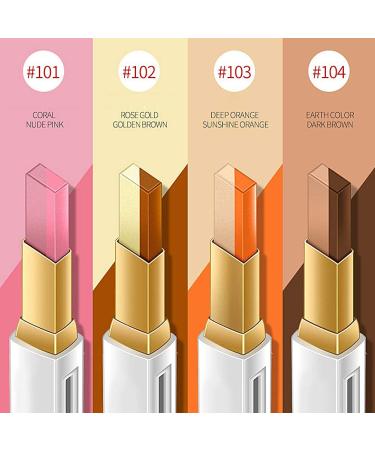 Gradient Double Eyeshadow Stick - Dual Color Shimmer Pen (Rose Gold + Golden Brown) | Long-Lasting Easy Application for International Shipping - Buy Online on GoSupps.com