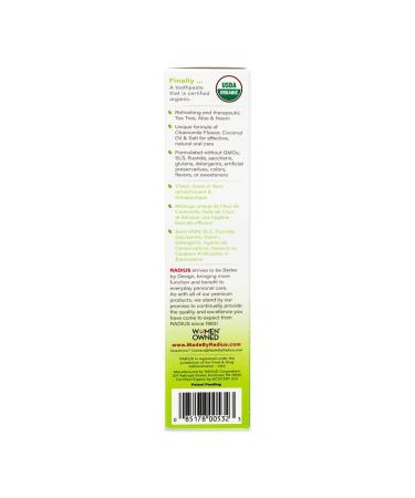 USDA Organic Mint Aloe Neem Toothpaste - 3 oz Pack of 3 | Natural Oral Care | Ships Internationally - Buy Online on GoSupps.com