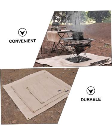 Yardenfun 1pc BBQ Fire Mat Outdoor Mat Camping BBQ Fireproof Cushion Mat Protection Decorate 80x80cm Light Yellow - Buy Online on GoSupps.com