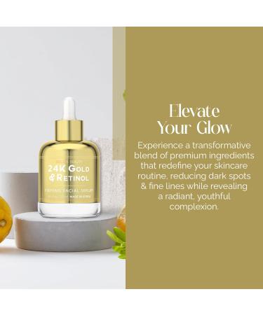 Shop Bella Beauty 24K Gold & Retinol Face Serum - Anti-Aging Lifting Firming for All Skin Types - Cruelty Free Korean Skincare - Buy Online on GoSupps.com