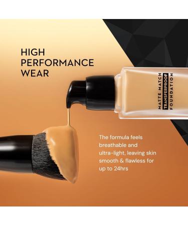 Cosmetics Matte Match Transferproof FoundationUp to 24 hours wearWaterproofSuits all skin types30Ml 55 Americano Full Lotion - Buy Online on GoSupps.com