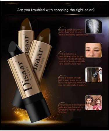 DISAAR BEAUTY Disaar Beauty Hair Care Balm Hide White Grizzle Hair Color Lipstick 10G (BROWN) - Buy Online on GoSupps.com
