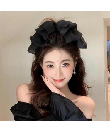 Hair clips Claw Clips 1 Pc Sweet Mesh Thin Gauze Big Bow Hair Claw Clip Women'S Bow Spring Clip Headwear Accessories-A(B) - Buy Online on GoSupps.com