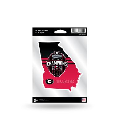 Rico Industries NCAA Georgia Bulldogs CFP College Football 2023 National Champions Home State sticker 12.7 x 17.8 cm home state sticker white Georgia Bulldoggen