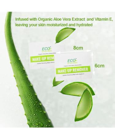 ECO Amenities 20 Count Makeup Remover Wipes | Aloe Vera & Vitamin E Facial Towelettes | Skin Cleansing Wipes - Individually Wrapped - Buy Online on GoSupps.com