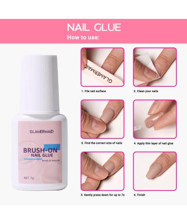 GLAMERMAID Press On Nails Glue - Long Lasting Nail Adhesive for Acrylic & Fake Nails (7g) - Brush-On Applicator - Buy Online on GoSupps.com