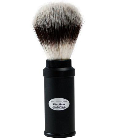Hans Baier Exclusive Travel Shaving Brush - Travel Kit - Silvertip Synthetic Vegan