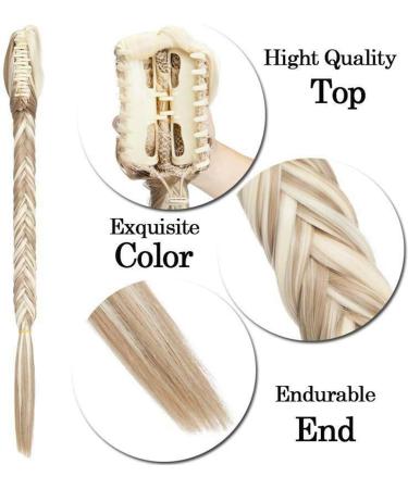 21" Claw Jaw Braiding Hair Piece Fishtail Braids Clip in Hair Extensions Braid Ponytail Extension with a Claw/Jaw Clip Dark Black - Buy Online on GoSupps.com