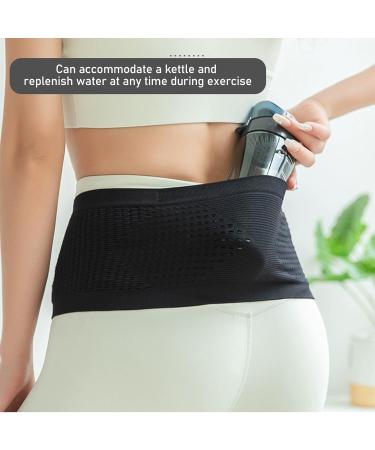 Yuqilin Breathable Large Capacity Running Belt - Unisex Multifunctional Hip Pocket for Running Cycling & Jogging (Black/S) - Buy Online on GoSupps.com