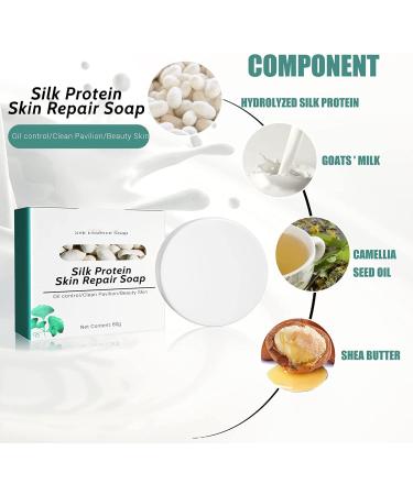 Collagen Milk & Silk Protein Soap for Exfoliating, Brightening, and Repairing Uneven Skin - 1pc - Buy Online on GoSupps.com
