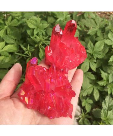 Crystal Rough Specimen Healed 80g Natural Crystal Quartz Cluster Colourful Specimen Electroplating Coated Reiki Stone Home Decoration Craft As a Gift (Size : 1kg) - Buy Online on GoSupps.com
