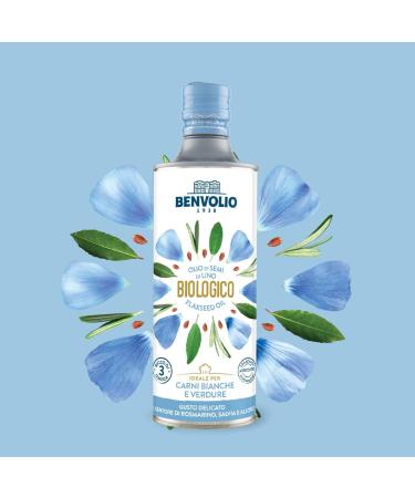 Benvolio 1938 Bio Linseed Oil 500ml - 100% Pure Cold-Pressed - Tasteless Omega-3 Rich - Organic & High-Quality  - Buy Online on GoSupps.com
