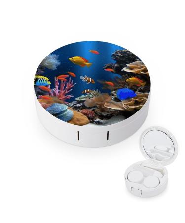 Contact Lens Case Marine Life Print Plastic Contact Lens Case contact Lens Care Box ontact Lens Travel Box