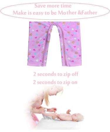 weVSwe Baby Toddler Boy Swimsuit UPF 50+ Sun Protection | Purple Heart Rash Guard Swimwear 18-24 Months - Buy Online on GoSupps.com