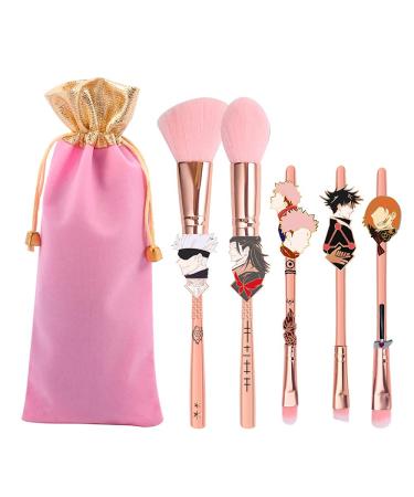 Anime Cosplay Makeup Brushes Set Anime Makeup Cosmetic Bag Makeup Brush Set for Eyeshadow Concealer Foundation and Blusher (Jujutsu-01)