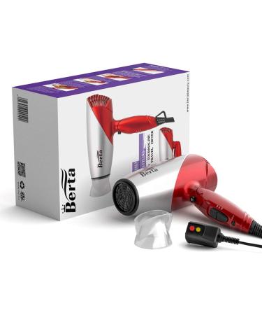 JINRI Foldable Travel Hair Dryer 1875W Dual Voltage Blow Dryer & Foldable Handle Lightweight Negative Ionic Folding Hair Dryer Red - Buy Online on GoSupps.com