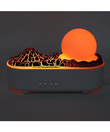 Aromatherapy Diffuser - Volcano 200ML Essential Oil Humidifier with Night Light 2 Mist Modes & Timer | Best for Home - White - Buy Online on GoSupps.com