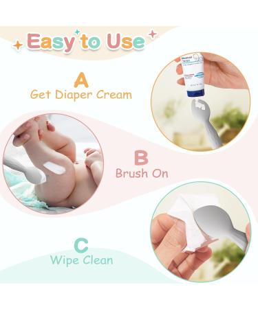 Youngso Diaper Cream Spatula - Hygienic Applicator with Suction Cup - Baby Essentials - 2 Pack (Blue & Gray) - Perfect Gift for Baby Shower - Buy Online on GoSupps.com