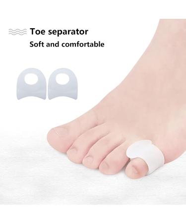 24 Silicone Gel Toe Separators for Hammer Toe & Bunion Relief | Small Toe Protection & Spreader Pain Relief Solution for Overlapping Toes - Buy Online on GoSupps.com