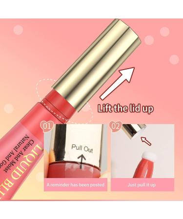 Matte Blush Liquid Makeup Lightweight Highlighter Blush Stick Natural Effect Liquid Blush Stick Waterproof Long Lasting For All Skin Types Natural Look (#04) - Buy Online on GoSupps.com